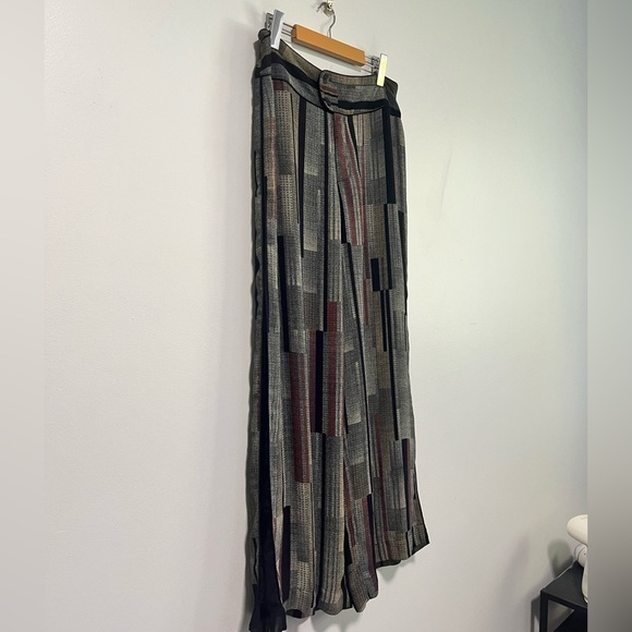 Ezekiel Women’s Wide-Leg Pants XXL Geometric Print High-Waist Flowy Trousers - Picture 9 of 11